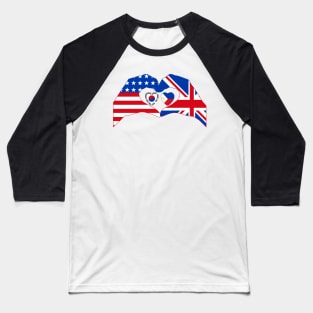 We Heart USA & UK & South Korea & Philippines Patriot Series Baseball T-Shirt